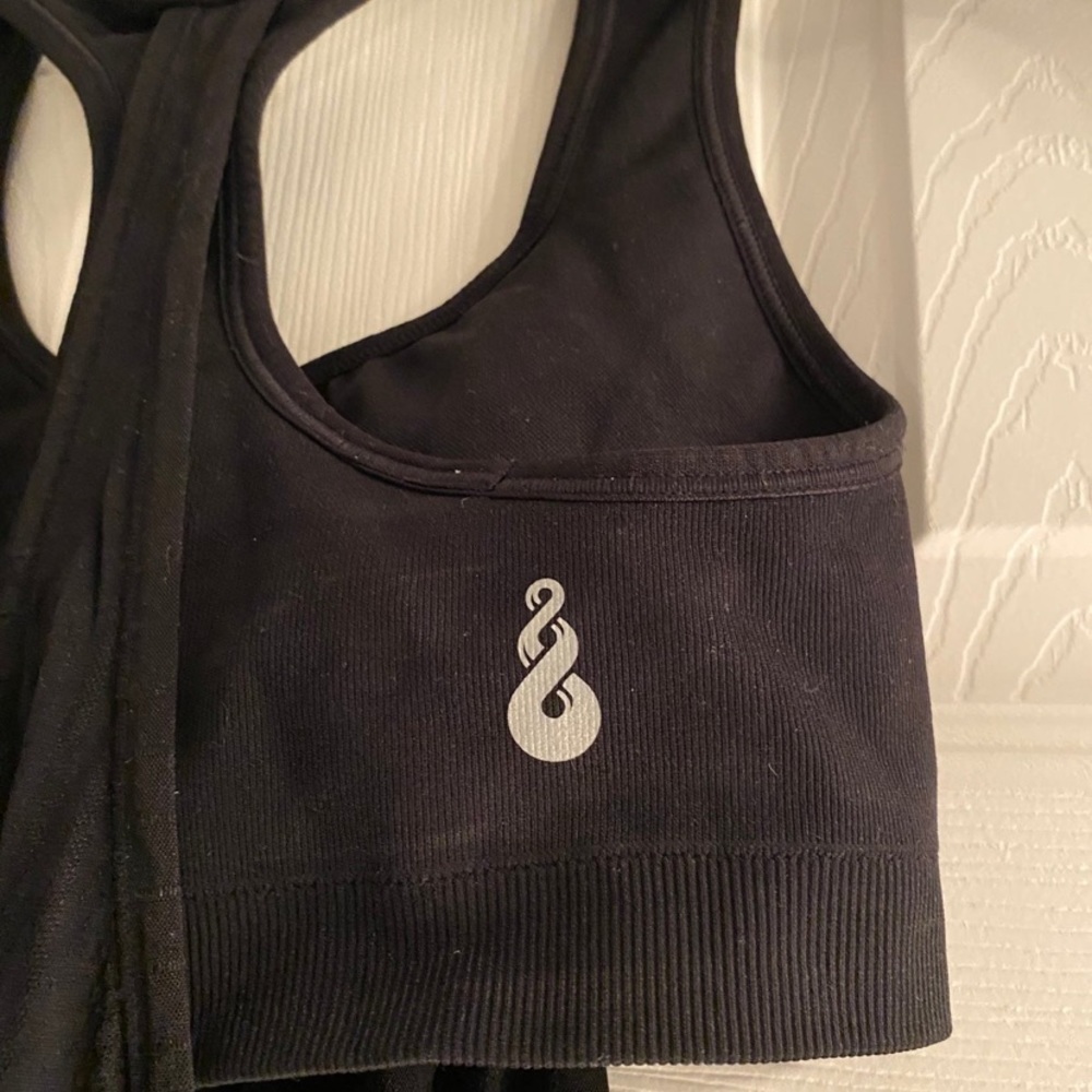 NUX Women’s Black Sports Bra & Micro Fiber Nylon Tank Top Size Small - Picture 7 of 7